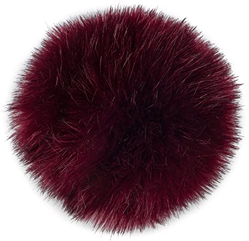 styleBREAKER Kunstfell Bommel für Mützen und Beanies, Fake Fur, Winter Fellbommel 04024161, Farbe:Bordeaux-Rot von styleBREAKER