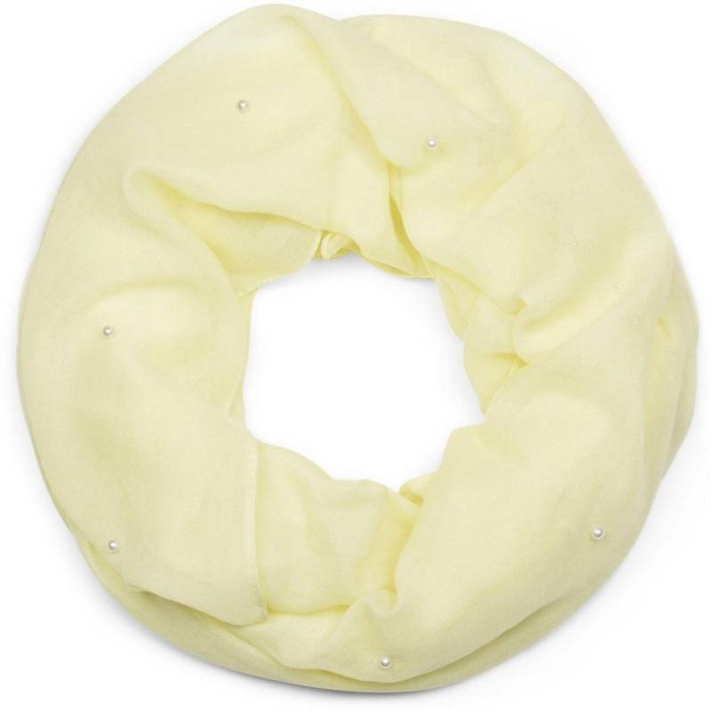 styleBREAKER Loop Loop Schal mit Perlen Applikation, (1-St) von styleBREAKER