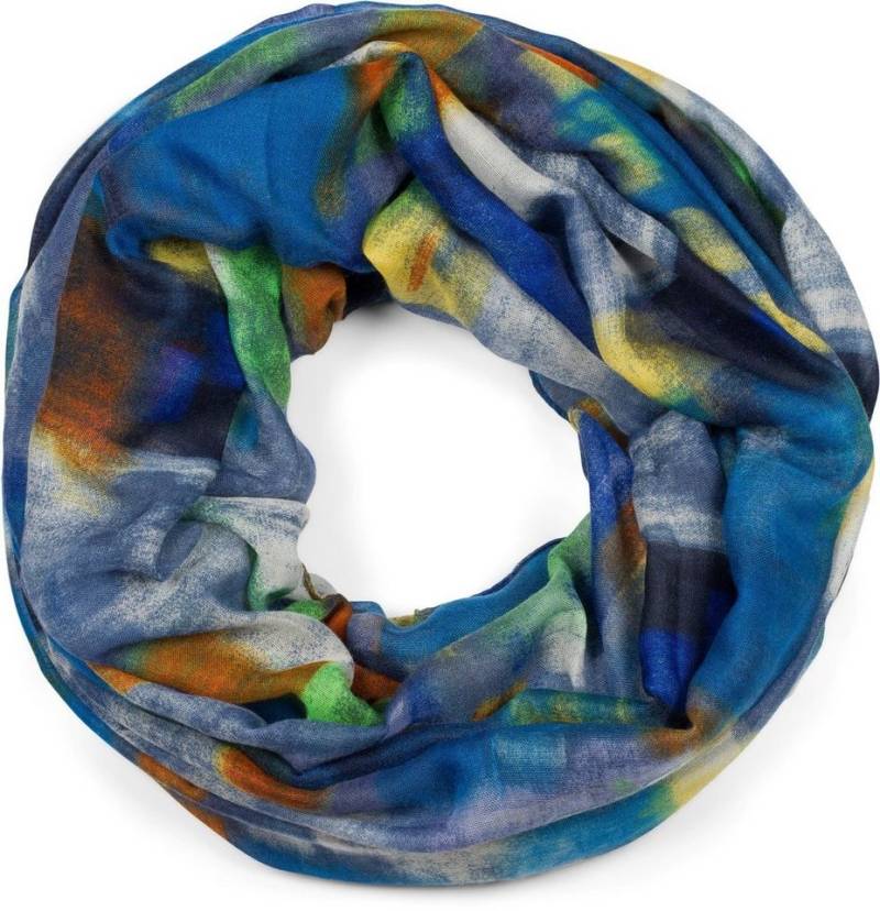 styleBREAKER Loop Loop Schal mit buntem Pinselstrich Muster, (1-St) von styleBREAKER