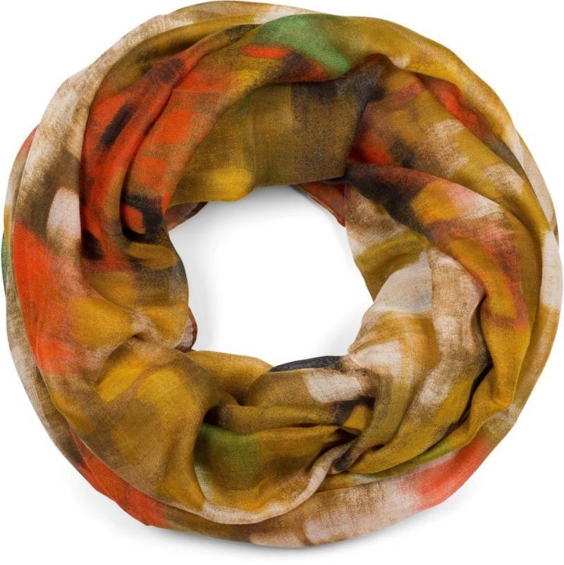 styleBREAKER Loop Loop Schal mit buntem Pinselstrich Muster, (1-St) von styleBREAKER
