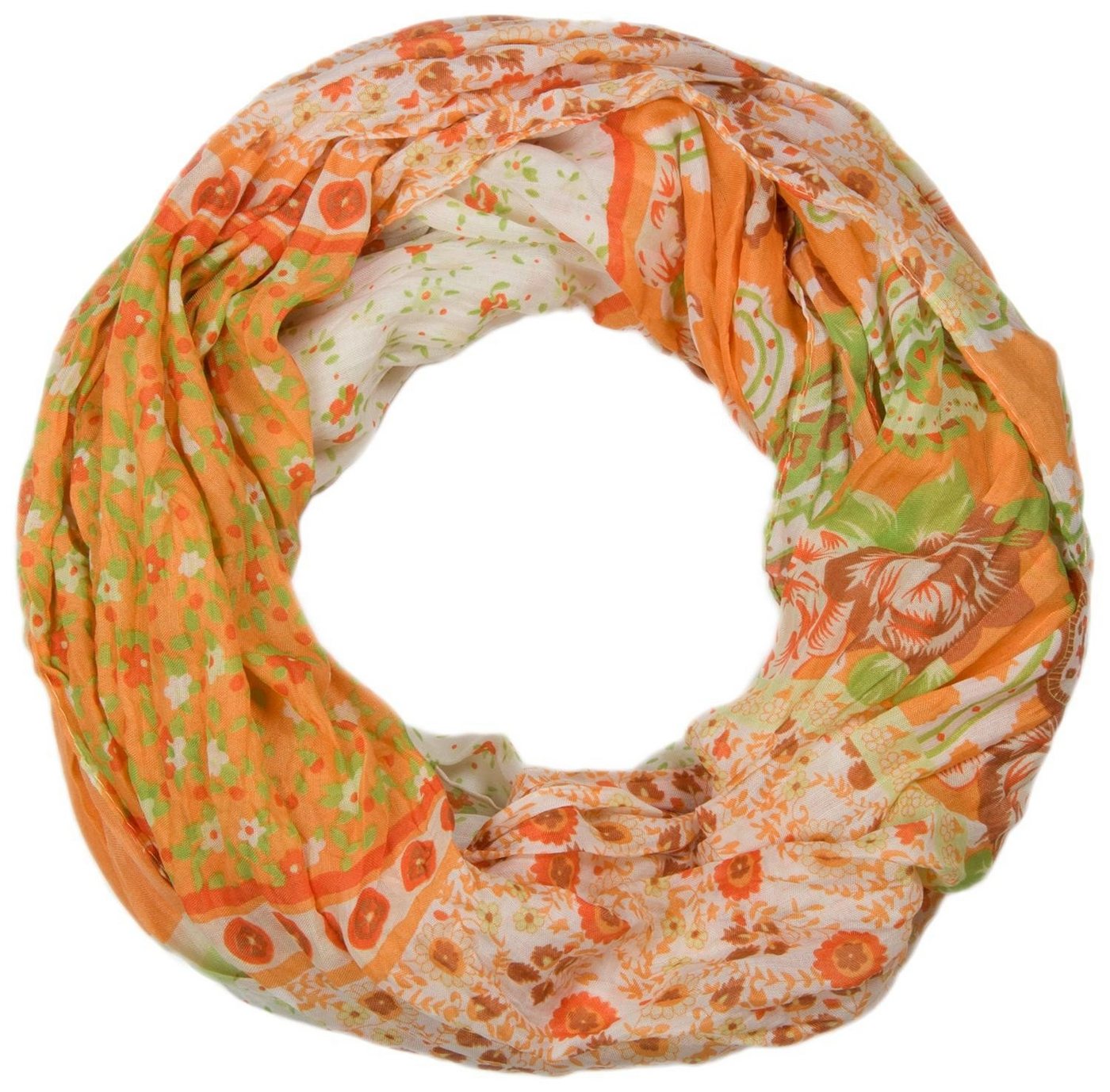 styleBREAKER Loop, (1-St), Loop mit Blumen Paisley Muster von styleBREAKER