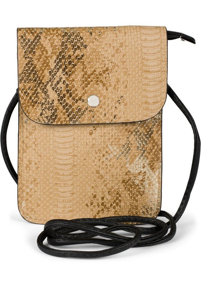styleBREAKER Mini Bag (1-tlg), Mini Umhängetasche in Schlangenleder Optik von styleBREAKER