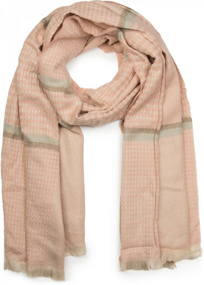 styleBREAKER Modeschal Breiter Schal mit Fischgrät Karo Muster, (1-St) von styleBREAKER