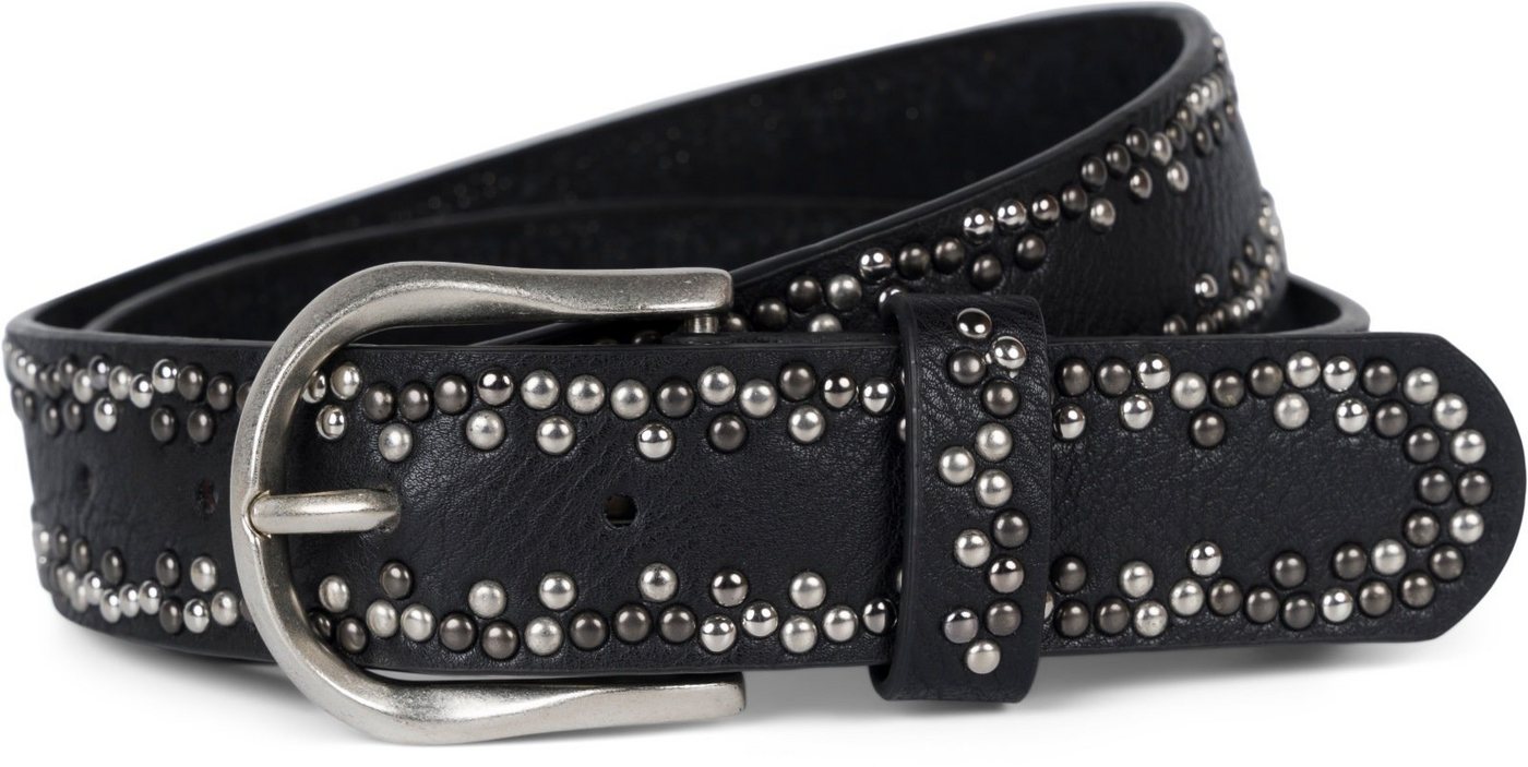 styleBREAKER Nietengürtel Gürtel mit kleinen Nieten (1-St) von styleBREAKER