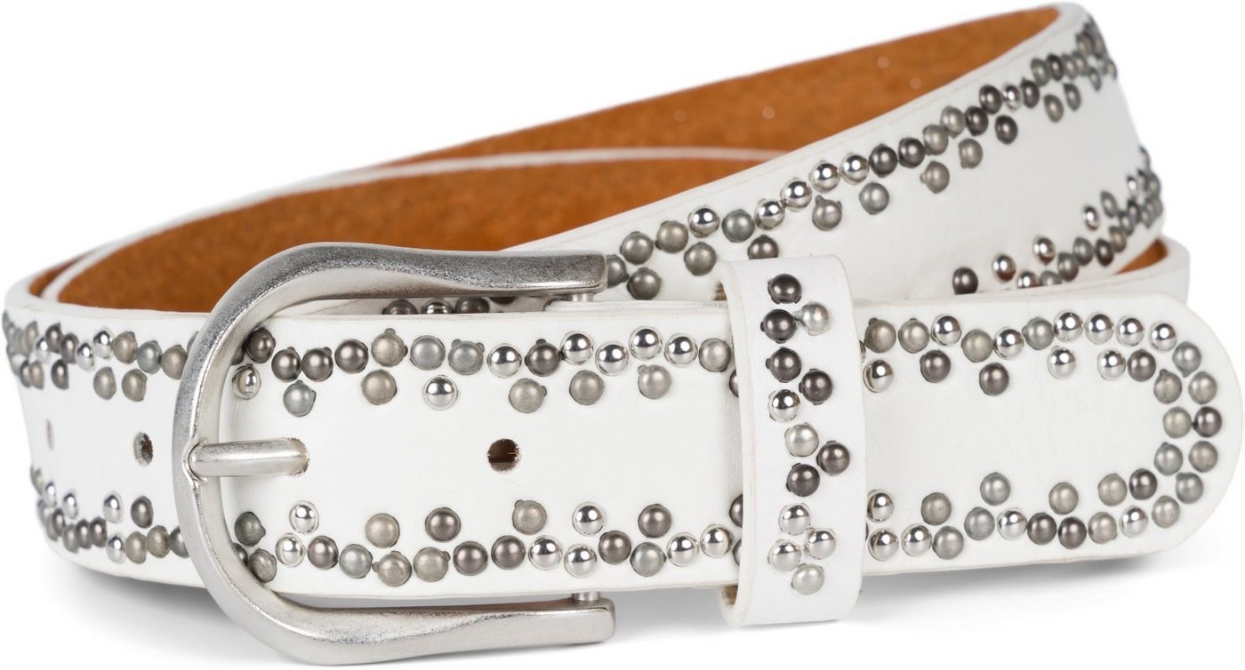 styleBREAKER Nietengürtel Gürtel mit kleinen Nieten (1-St) von styleBREAKER