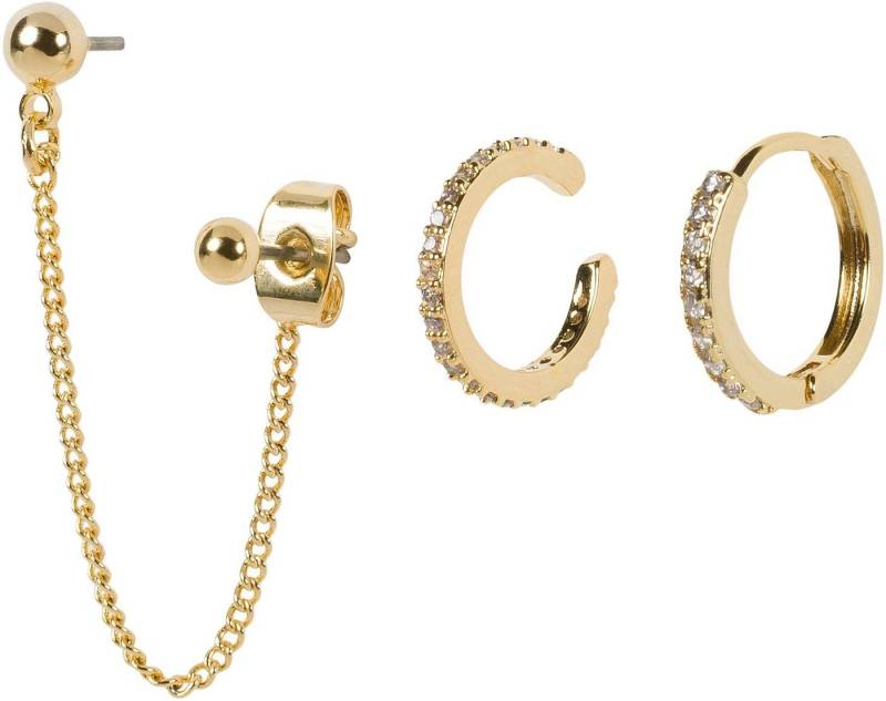 styleBREAKER Ohrstecker-Set 4-Teiliges Ohrring Set mit Strass (4, 4-tlg) von styleBREAKER