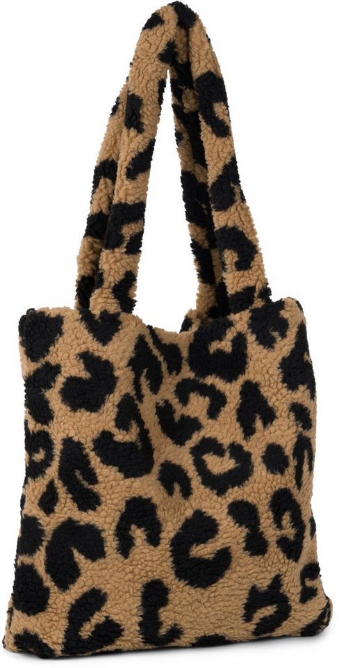 styleBREAKER Schultertasche Teddyfell Beuteltasche Leo (1-tlg) von styleBREAKER
