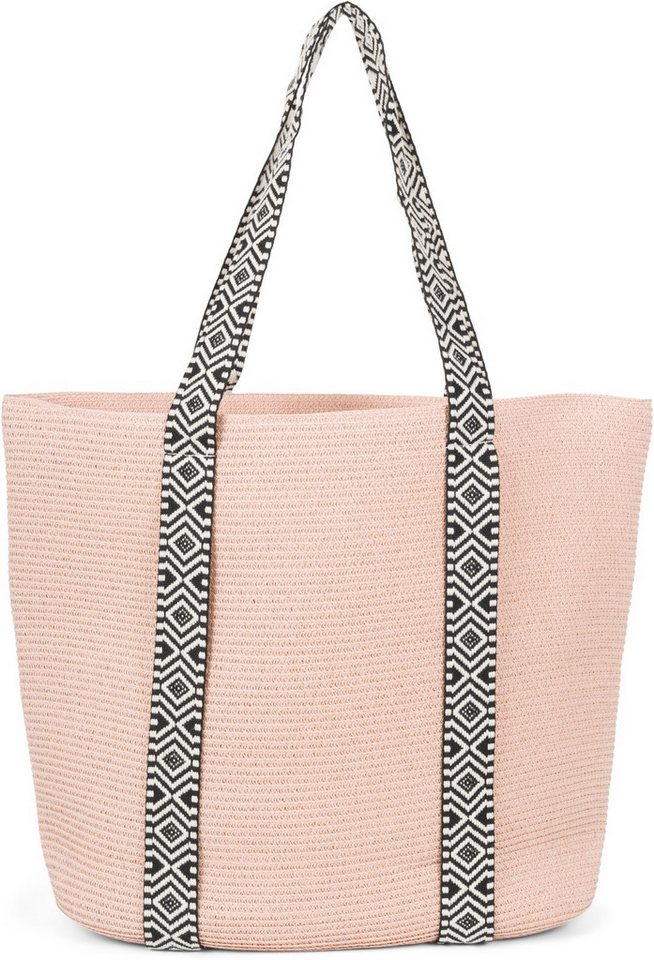 styleBREAKER Strandtasche Papierstroh Strandtasche Azteken Muster (1-tlg) von styleBREAKER