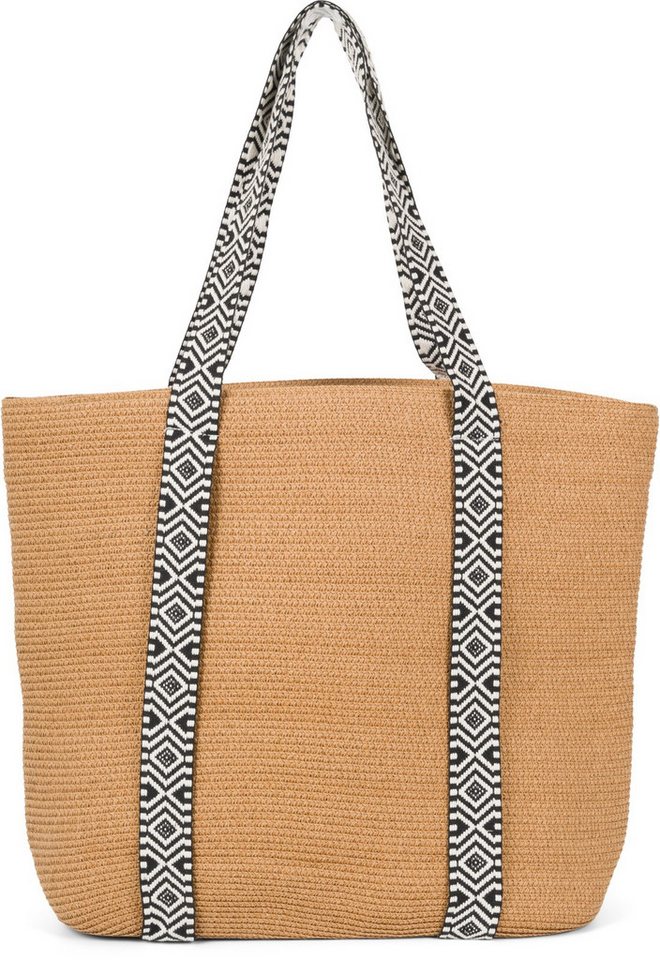 styleBREAKER Strandtasche Papierstroh Strandtasche Azteken Muster (1-tlg) von styleBREAKER