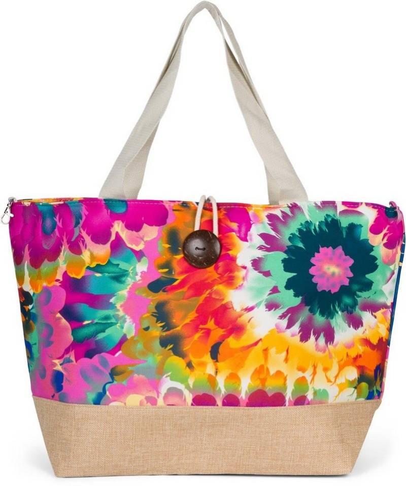 styleBREAKER Strandtasche Strandtasche mit Blumen Muster (1-tlg) von styleBREAKER