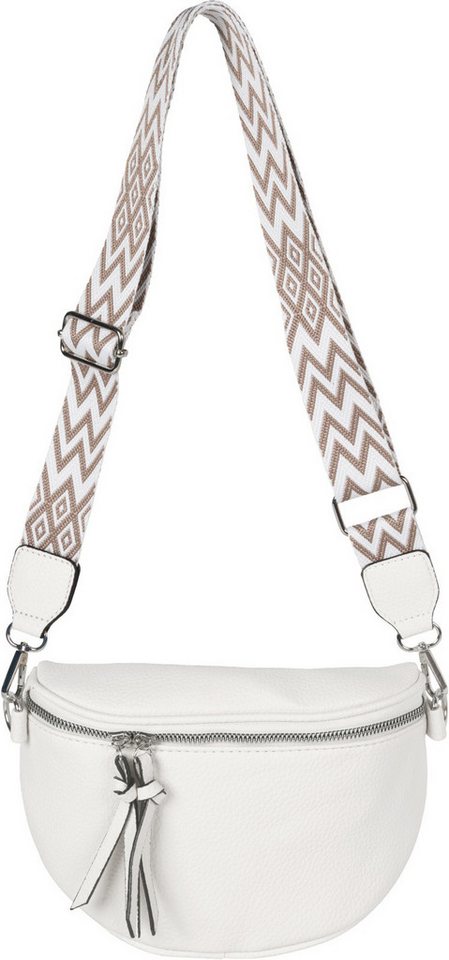styleBREAKER Umhängetasche Halbmond Crossbody Bag Zick-Zack Raute (1-tlg) von styleBREAKER