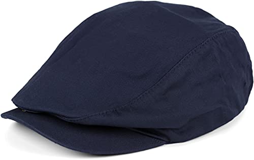 styleBREAKER Unisex Cabrio Cap einfarbig, Schiebermütze, verstellbar, Newsboy Cap, Schiebermütze, Schirmmütze 04023004, Farbe:Dunkelblau von styleBREAKER