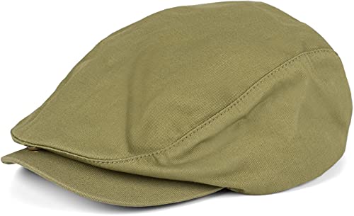 styleBREAKER Unisex Cabrio Cap einfarbig, Schiebermütze, verstellbar, Newsboy Cap, Schiebermütze, Schirmmütze 04023004, Farbe:Oliv von styleBREAKER