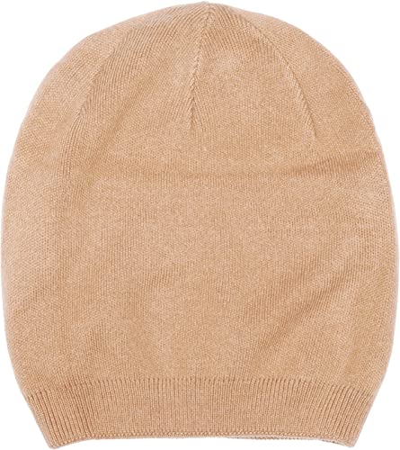 styleBREAKER Unisex Feinstrick Beanie Mütze Einfarbig mit Rippbündchen, Doppellagige Winter Strickmütze warm 04024195, Farbe:Camel von styleBREAKER