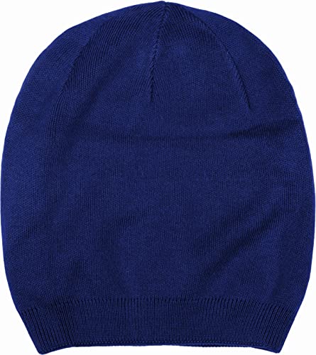 styleBREAKER Unisex Feinstrick Beanie Mütze Einfarbig mit Rippbündchen, Doppellagige Winter Strickmütze warm 04024195, Farbe:Dunkelblau von styleBREAKER