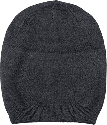 styleBREAKER Unisex Feinstrick Beanie Mütze Einfarbig mit Rippbündchen, Doppellagige Winter Strickmütze warm 04024195, Farbe:Dunkelgrau von styleBREAKER