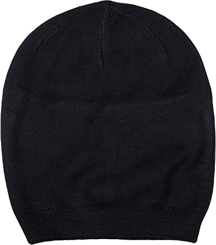 styleBREAKER Unisex Feinstrick Beanie Mütze Einfarbig mit Rippbündchen, Doppellagige Winter Strickmütze warm 04024195, Farbe:Schwarz von styleBREAKER