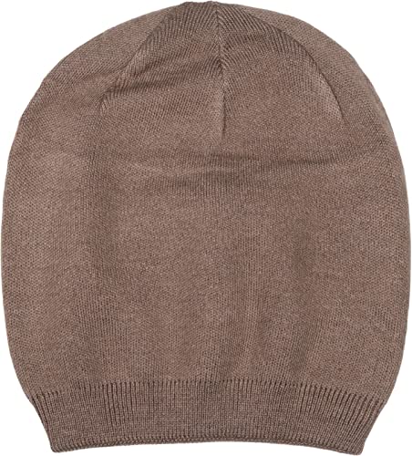styleBREAKER Unisex Feinstrick Beanie Mütze Einfarbig mit Rippbündchen, Doppellagige Winter Strickmütze warm 04024195, Farbe:Taupe von styleBREAKER