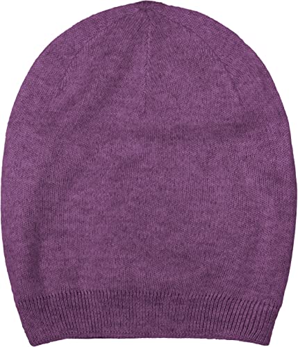 styleBREAKER Unisex Feinstrick Beanie Mütze Einfarbig mit Rippbündchen, Doppellagige Winter Strickmütze warm 04024195, Farbe:Violett von styleBREAKER