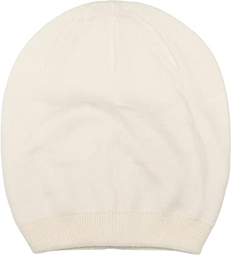 styleBREAKER Unisex Feinstrick Beanie Mütze Einfarbig mit Rippbündchen, Doppellagige Winter Strickmütze warm 04024195, Farbe:Weiß (Creme-Weiß) von styleBREAKER