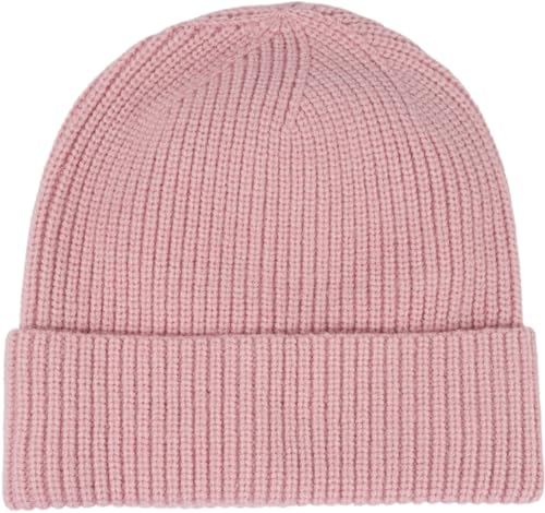 styleBREAKER Unisex Feinstrick Beanie Mütze mit Krempe, warme Winter Strickmütze Einfarbig, Rippen Strickmuster 04024154, Farbe:Altrose von styleBREAKER