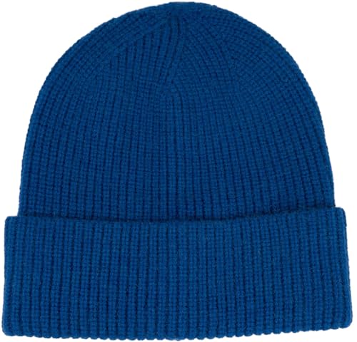 styleBREAKER Unisex Feinstrick Beanie Mütze mit Krempe, warme Winter Strickmütze Einfarbig, Rippen Strickmuster 04024154, Farbe:Royalblau von styleBREAKER