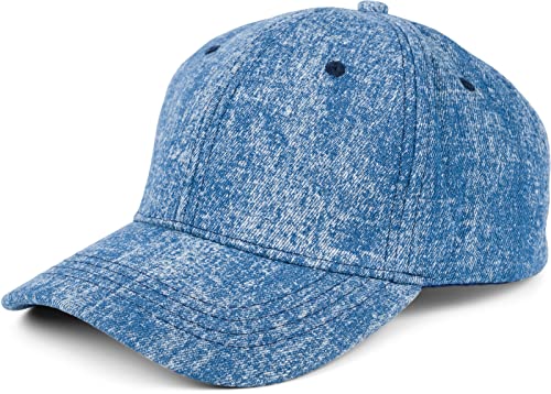 styleBREAKER Unisex Jeans Baseball Cap meliert, 6-Panel Denim Basecap, Metallschnalle verstellbar 04023087, Farbe:Blau von styleBREAKER