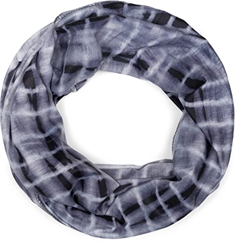 styleBREAKER Unisex Loop Schal mit Batik Streifen Muster Print, Leichter Schlauchschal Farbverlauf, Tuch 01016213, Farbe:Schwarz-Grau styleBREAKER Unisex Loop Schal mit Batik Streifen Muster Print, Leichter Schlauchschal Farbverlauf, Tuch 01016213, Farbe:Schwarz-Grau von styleBREAKER