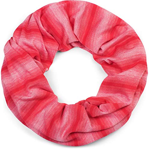 styleBREAKER Unisex Loop Schal mit Streifen Farbverlauf Muster Ton in Ton, Schlauchschal, Tuch 01016189, Farbe:Rot von styleBREAKER