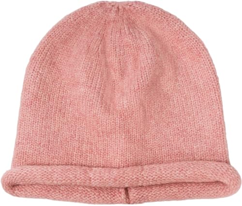 styleBREAKER Unisex Oversize Strick Beanie Mütze mit Rollrand, Warme Winter Strickmütze Einfarbig, Loose fit 04024207, Farbe:Altrose von styleBREAKER
