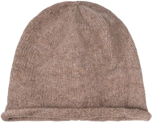 styleBREAKER Unisex Oversize Strick Beanie Mütze mit Rollrand, Warme Winter Strickmütze Einfarbig, Loose fit 04024207, Farbe:Braun von styleBREAKER