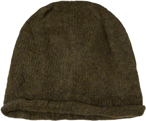 styleBREAKER Unisex Oversize Strick Beanie Mütze mit Rollrand, Warme Winter Strickmütze Einfarbig, Loose fit 04024207, Farbe:Oliv von styleBREAKER