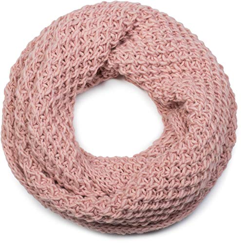 styleBREAKER Unisex Strick Loopschal grob gestrickt, Uni Schlauchschal, Winter Strickschal, Grobstrick Schal 01018157, Farbe:Altrose von styleBREAKER
