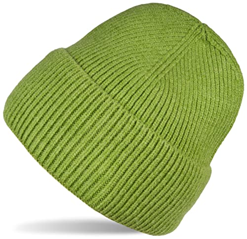 styleBREAKER Unisex Strickmütze mit Rippenmuster und breiter Krempe, Feinstrick Mütze doppelt gestrickt, Strick Beanie 04024190, Farbe:Lindgrün styleBREAKER Unisex Strickmütze mit Rippenmuster und breiter Krempe, Feinstrick Mütze doppelt gestrickt, Strick Beanie 04024190, Farbe:Lindgrün von styleBREAKER