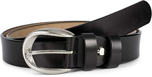 styleBREAKER Unisex schmaler Echtleder Gürtel Unifarben mit geprägter Schnalle, Leder Einfarbig, kürzbar 03010115, Farbe:Schwarz, Größe:105cm styleBREAKER Unisex schmaler Echtleder Gürtel Unifarben mit geprägter Schnalle, Leder Einfarbig, kürzbar 03010115, Farbe:Schwarz, Größe:105cm von styleBREAKER