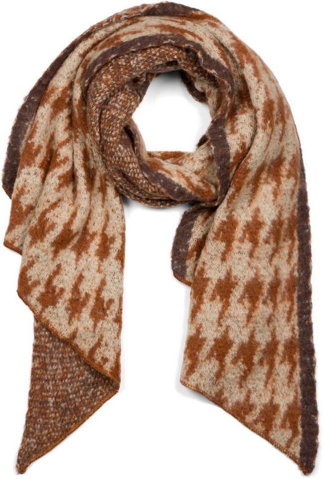 styleBREAKER XXL-Schal Asymmetrischer Web Schal mit Pepita Hahnentritt Muster, (1-St) von styleBREAKER