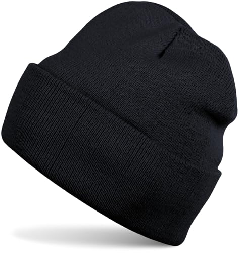 styleBREAKER Kinder Beanie Strickmütze mit breiter Krempe, Feinstrick Mütze doppelt gestrickt, Kindermütze 2-5 Jahre 04024030, Farbe:Schwarz styleBREAKER Kinder Beanie Strickmütze mit breiter Krempe, Feinstrick Mütze doppelt gestrickt, Kindermütze 2-5 Jahre 04024030, Farbe:Schwarz von styleBREAKER