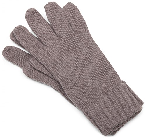 styleBREAKER klassische Handschuhe, warme Strickhandschuhe mit doppeltem Bund, einfarbig, Fingerhandschuhe, Unisex 09010005, Farbe:Granit, Größe:L-XL von styleBREAKER