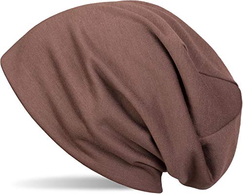 styleBREAKER Klassische Slouch Beanie Mütze, leicht und weich, Longbeanie, Unisex 04024018, Farbe:Braun von styleBREAKER