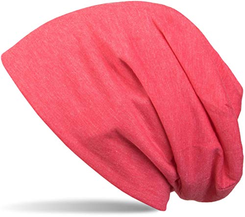 styleBREAKER Klassische Slouch Beanie Mütze, leicht und weich, Longbeanie, Unisex 04024018, Farbe:Koralle von styleBREAKER