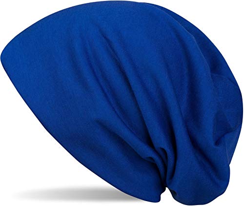 styleBREAKER Klassische Slouch Beanie Mütze, leicht und weich, Longbeanie, Unisex 04024018, Farbe:Royalblau von styleBREAKER