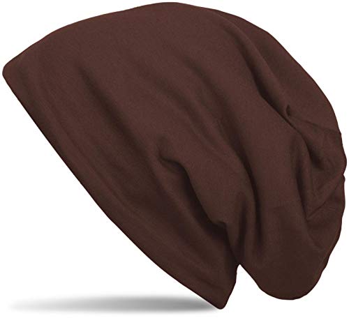 styleBREAKER Unisex Beanie Mütze Einfarbige mit Thermo-Fleece Futter, warme Winter Mütze gefüttert 04024008, Farbe:Dunkelbraun von styleBREAKER