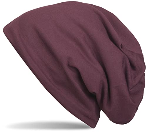 styleBREAKER Unisex Beanie Mütze Einfarbige mit Thermo-Fleece Futter, warme Winter Mütze gefüttert 04024008, Farbe:Violett von styleBREAKER