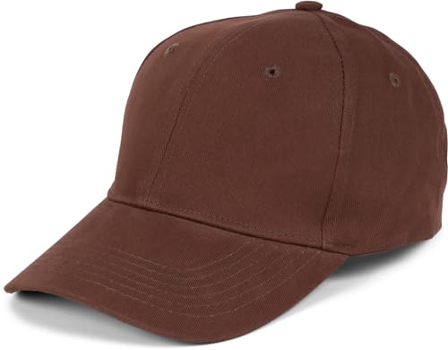 styleBREAKER Unisex Baseball Cap mit gebürsteter Oberfläche, 6 Panel Cap Einfarbig, Basecap Klettverschluss verstellbar 04023018, Farbe:Braun von styleBREAKER