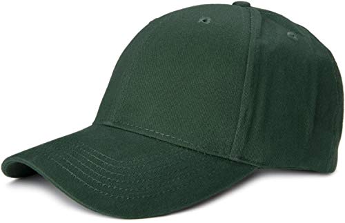 styleBREAKER Unisex Baseball Cap mit gebürsteter Oberfläche, 6 Panel Cap Einfarbig, Basecap Klettverschluss verstellbar 04023018, Farbe:Dunkelgrün von styleBREAKER