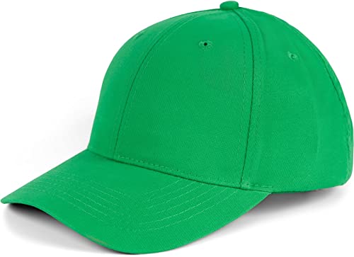 styleBREAKER Unisex Baseball Cap mit gebürsteter Oberfläche, 6 Panel Cap Einfarbig, Basecap Klettverschluss verstellbar 04023018, Farbe:Froschgrün von styleBREAKER