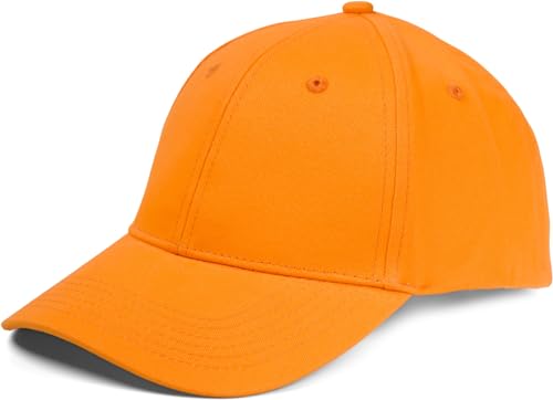 styleBREAKER Unisex Baseball Cap mit gebürsteter Oberfläche, 6 Panel Cap Einfarbig, Basecap Klettverschluss verstellbar 04023018, Farbe:Orange von styleBREAKER