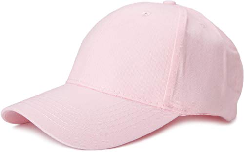 styleBREAKER Unisex Baseball Cap mit gebürsteter Oberfläche, 6 Panel Cap Einfarbig, Basecap Klettverschluss verstellbar 04023018, Farbe:Rose von styleBREAKER