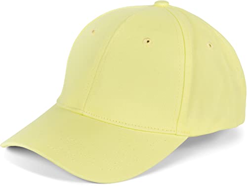 styleBREAKER Unisex Baseball Cap mit gebürsteter Oberfläche, 6 Panel Cap Einfarbig, Basecap Klettverschluss verstellbar 04023018, Farbe:Sonnengelb von styleBREAKER