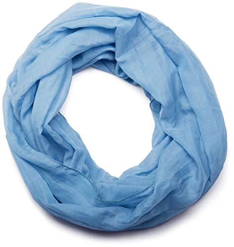 styleBREAKER leichter unifarbener Loop Schlauchschal | Sommerschal aus fließendem Material | Seidiges Halstuch für Damen & Herren | Weich, Luftig & Modisch | 77 x 46 cm, Blau von styleBREAKER